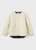 Women's Trench Coats 22 Autumn And Winter Niche Design Sense Of Light Hay Color Rhombus Silhouette Cotton Jacket Female