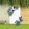 Decoratieve Bloemen 2x Bruiloft Boog Bloem Swag Groene Bladeren Garland Voor Auto