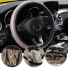 Coprivolante Intrecciato In Pelle Elastico Senza Anello Interno Copriauto Confortevole Assorbente Accessori Auto-styling Gadget