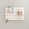 Decorative Objects Figurines Meter Cover Modern Boards Electric Box Hidden Nordic Pegboard Wooden Shelf Rack Wall Decorations Living Room 230710