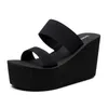 GAI Fashion Platform High Heels Sandals Summer Shoes Beach Flip Flops Solid Slides tofflor Women 230710