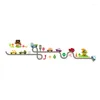 Wall Stickers Cute Cars Bus Taxi On Road Kids Room Bedroom Baseboard Home Decoration Diy Animal Mural Art Pvc Decals