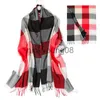 Shawls Winter Scarf Plaid Long Shawl Fashion Headband Wraps Women Scarves Bandana Hijab Tassels Female Foulard Cotton Feeling Stoles x0711