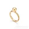Designer New tiffay Tiff925 Silver V Gold Fashion Hundred Pagoda Ring Diamante a forma di cuore sferico