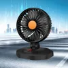 Electric Fans Electric Car Fan Dual Head Portable Car Fan with Cigarette Lighter for Forklift Truck for Computer Cellphone