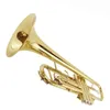 Tromba di alta qualità MTR-200 Sib Si strumento tromba piatta con custodia rigida, bocchino, panno e guanti, oro