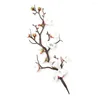 Fiori decorativi Moda Fiore artificiale Seta Plum Blossom Room Home Decorazione natalizia Accessori per matrimoni