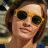 SORVINO Retro okrągłe okulary przeciwsłoneczne kocie oczy kobiety luksusowa marka 90s projektant pomarańczowe różowe lustro koło Cateye okulary przeciwsłoneczne odcienie SP326