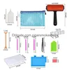 Painting Supplies 22 Pieces 5D Diamonds Tools And Accessories Kits With Diamond Roller Embroidery Box For Adts Or Kid Drop Delivery Dh340