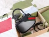 10A toppkvalitets spegelbambu ledväska med läderhandtag enkel axelväska dubbelfärgad axelrem designerväska med låda