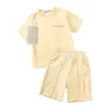 Op voorraad hoogwaardige designerkleding Baby Kinderkleding Shirt Suits Childrens T -Shirt Boys Girls Summer Sets 100% katoen