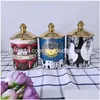 Storage Bottles Jars Lady Face Candle Holders Home Decoration Handmade Ceramic Jar Flower Arranging Pots Jewelry Box Retro Human C Dhn2I