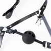 Adult Toys Bdsm Slave Metal Nose Hook Fetish Open Mouth Ball Gag With Nose Clip Sex Toys SM Leather Head Bondage Hood Breathable Hole Mask 230710