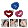 Cluster Rings F19D Peach Heart Ring Artificial Crystal Woven Finger For Woman Girls