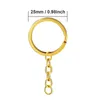 Keychains 70 Pieces 25mm Color Keyrings Metal Round Bifurcated O Ring With Chain For Home Car Office Key Accessories