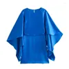 Casual Dresses Cloak Sleeve Dress Women Blue Mini Woman Elegant Evening For 2023 Summer Short