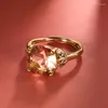 Trouwringen Mode Kleurrijke Gem Ring Plated Met Goud Spot Light Luxe Anti Kleur Schat Sieraden Groothandel AJZ-092