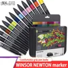 페인팅 펜 Winsor Ton Promarker 612244896 색상 세트 트윈 더블 팁 알코올 기반 마커 펜 디자인 예술가 230710