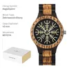 Wristwatches BOBO BIRD Men Wood Watches Personalized Viking Compass Vegvisir Handmade Wooden Wristwatch Customized Symbols Watch