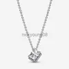 Pendant Necklaces Authentic Pendant Necklaces Rectangle Zircon Women 925 Silver fits pandora with Original BOX Charms Birthday Gift Christmas Jewelry N015 x0711 x