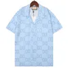 Moda Hawaii Style Donna Uomo Camicie casual Summer Beach Camicia a maniche corte Geometric Floral Letter Print Business Button Risvolto Cardigan Camicie da uomo