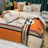 Brand Classic Letter Print Quilt Cover Bed Sheet Pillowcase Four-piece Sets High Grade Cotton Home Bedding Set Home Textile Duvet Cover