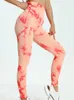 Women's Leggings High Waist Stretch Push Up Women Gym Leggins Tie-Dye Printed Training Sports Jegging Pants