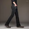 Jeans pour hommes coréens hommes déchirés évasés botte coupe jambe concepteur classique trous lavés droites Denim pantalons Skinny Zip rue pantalon