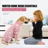 Vestuário para cães pijama de flanela macacão cães para médio grande osso padrão lua quente macacões casaco roupas