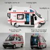 Aereo Modle 1 32 Simulazione Modello di ambulanza Lega Tirare indietro Suono e luce Die casting Car Toy Regalo speciale per bambini 230710