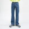 Jeans da uomo Four Seasons Uomo Coreano Cuciture a onde Casual Drappeggio Pantaloni dritti a vita media Street High Y2k