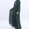 أزياء الملابس العرقية خمر رمضان فاخر لباس مسلم أبايا للنساء الترتر شرابة شيفون تنورة عربية رداء إسلامي أبيض