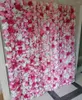 Decorative Flowers Silk Wall For Wedding Decoration Background Pink Floral Panels Backdrop Artificial Flower