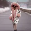 Veste d'hiver matelassée en coton pour femme Manteau chaud avec capuche et col Oversize Streetwear Parkas quotidiens