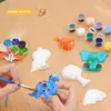 Blocks Children DIY Dinosaur Plaster Mold Shaping Toy Painting Set Kids Creative Graffiti Color Animal Model Drawing Toys Gift 230710