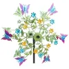 Garden Decorations Large Metal Wind Spinners Butterflies Windmill with Spin Flowers Colourful for Yard and Outdoor Art Decoration 230710