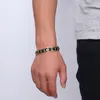 Bangle Vinterly Steel Bracelet Male Male Black Ceramic Energy Proclets Germanium Men Hand Chain Gold Color Hologram Male Male