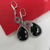 Stud Vintage Pendientes para mujer Flor Zircon Eardrop Lujo Corte Estilo Joyería Regalo de vacaciones Regalos 230710