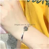 Charm Bracelets Fashion 12Mm Fish Scales Resin Druzy Drusy Bracelet Sier Gold Color Imitate Natural Stone Bangle For Women Jewelry D Dhikf