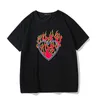 Женские рубашки готические винтажная черная рубашка Женская панк принт каваи с коротким рукавом повседневное хип-хоп.