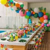 زهور الزهور الخضراء الأزهار الاصطناعية أوراق النخيل الاستوائية الاصطناعية هاواي لوا Safari Jungle Party Decoration Summer Wedding Home Decor Plant 230711