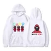 Felpe con cappuccio da uomo Felpa da gioco coreana da donna da uomo Unisex Squid Streetwear Hip Hop Harajuku Black Autumn