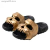 Slippers Nieuwe Gepersonaliseerde Schedel Ontwerp Mannen Slippers Zomer Outdoor Fun Nieuwigheid Slide Dikke Zool Platform Strand Antislip Vrouwen sandaal cc79 T230711