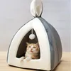 Animal de compagnie chat lit maison sommeil profond chaud petit pour chats chiens intérieur pliable lapin oreilles chat grotte tapis de couchage nid produits d'hiver