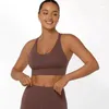 Yoga Outfit Women Stretch Soft Slimming Reggiseno da corsa leggero ad asciugatura rapida Sexy Tinta unita Sport all'aria aperta Ciclismo