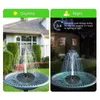 3.5W Solar Bird Bath Fountain Built-in Battery Floating Fountain Pump with 6 Nozzles for Garden Ponds Pool Fish Tank Outdoor L230620