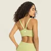 L356 Sutiã com decote em U Nude Sense Yoga Tops em forma de V nas costas Sutiã esportivo Bainha alargada Colete fitness feminino Sutiã à prova de choque