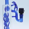 9-Zoll-Wasserpfeife aus blauem Glas mit 14-mm-Kopf und kostenlosem Quarz-Bong