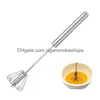 Egg Tools Semi-Matic Garde RVS Hand Push Blender Klopper Melkopschuimer Mixer Roerder Keuken Veelzijdig roergereedschap Drop D Dhpbd