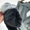Modemerk Casual broek Pure katoenen grote lus borduurwerk toont afslanke lowew broek maat heren unisex zwart grijze sport lowewwe
